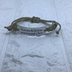 Motivation Macrame live It Bracelet Light‎ Brown Unisex